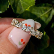 1.50CTW Pear Cut Moissanite Full Eternity Wedding Band Mapple Gems